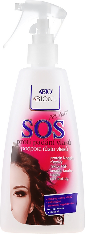 Spray przeciw wypadaniu włosów - Bione Cosmetics SOS Anti Hair Loss For Women — Zdjęcie N1