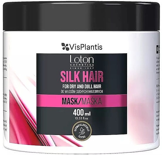 Maska do włosów suchych i matowych z ekstraktem jedwabiu - Vis Plantis Loton Silk Hair Mask