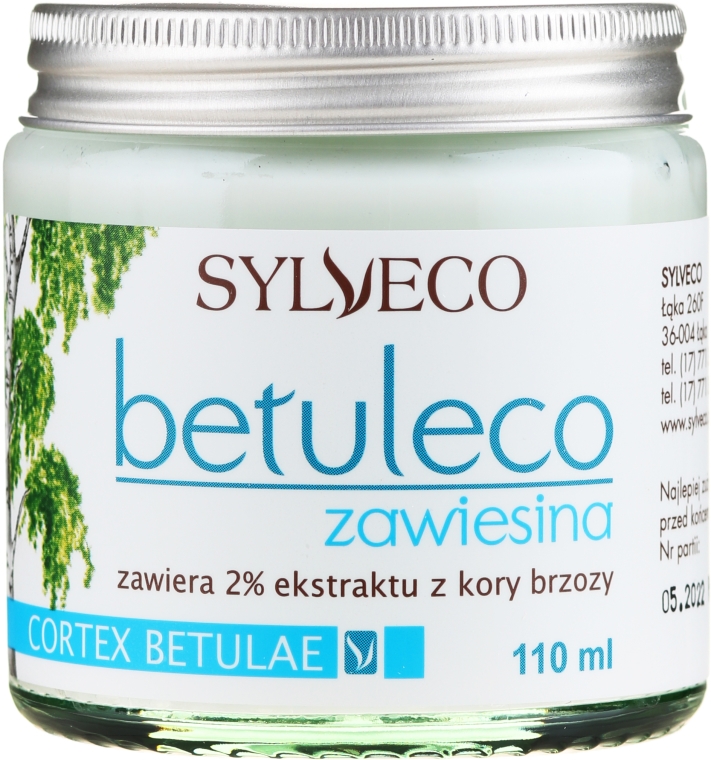 Zawiesina z ekstraktem z kory brzozy - Sylveco Betuleco — Zdjęcie N2