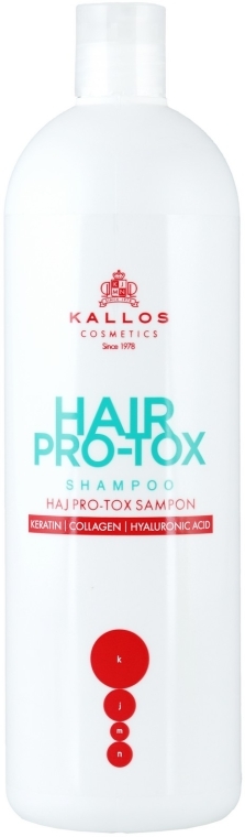 Szampon do włosów Keratyna, kolagen i kwas hialuronowy - Kallos Cosmetics Hair Pro-Tox