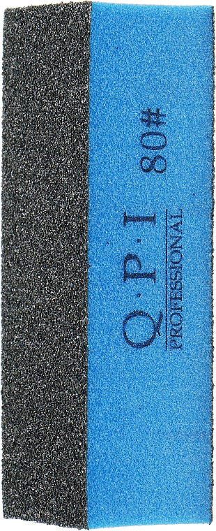 Blok polerski do paznokci QB-132, 80/80, niebiesko-czarny - QPI — Zdjęcie N1