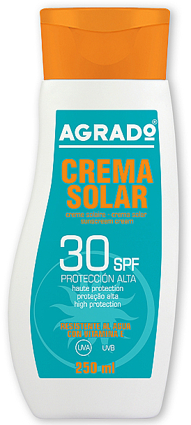 Krem przeciwsłoneczny do ciała SPF30+ - Agrado Sun Solar Cream SPF30+ — Zdjęcie N1