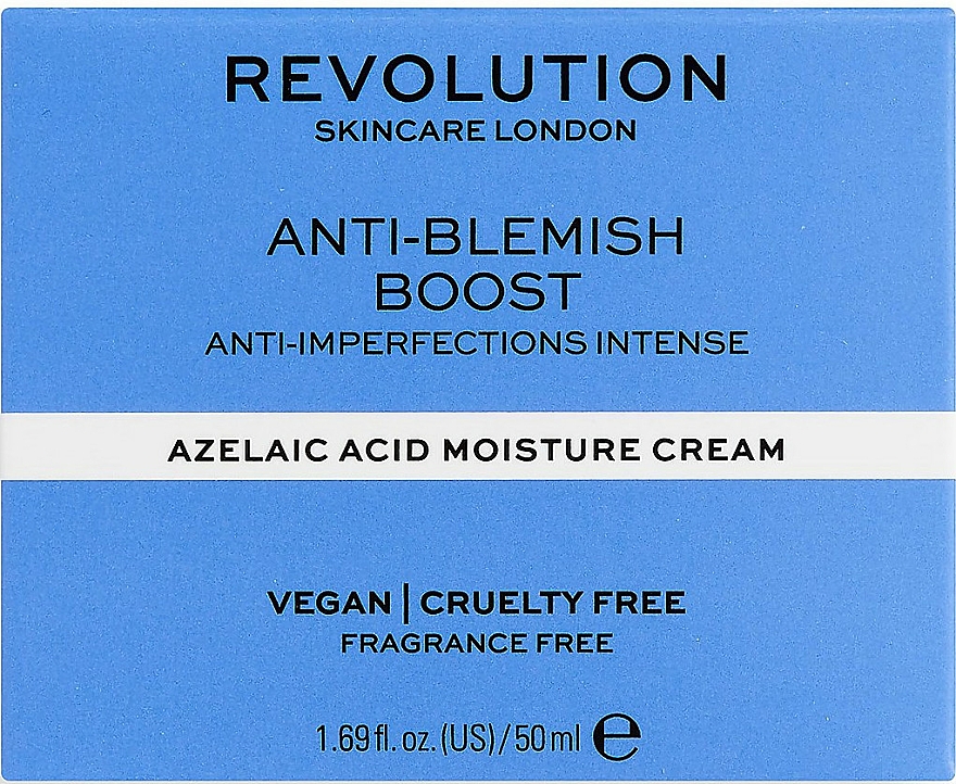 Krem nawilżający z kwasem azelainowym do skóry problematycznej - Revolution Skincare Anti-Blemish Boost Cream With Azelaic Acid — Zdjęcie N2