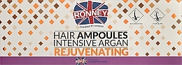 Odmładzające ampułki regenerująco-odmładzające do włosów - Ronney Professional Hair Ampoules Intensive Argan Rejuventing — Zdjęcie N1