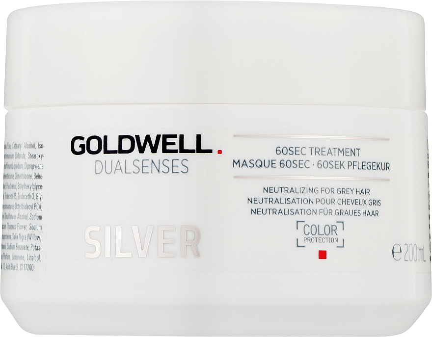 Maska do włosów blond i siwych - Goldwell Dualsenses Silver 60sec Treatment — Zdjęcie N1