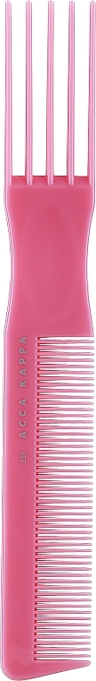 Grzebień do włosów, 7255, różowy - Acca Kappa Pettine Basic a Forchetta — Zdjęcie N1