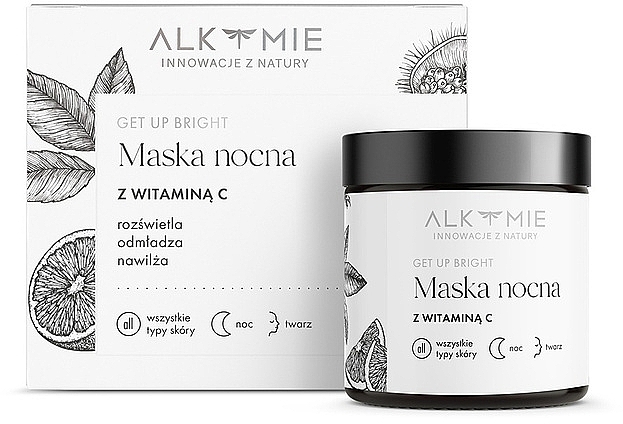 Nocna maska na twarz z witaminą C - Alkmie Get Up Bright — Zdjęcie N2