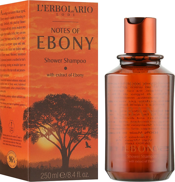 Szampon i żel pod prysznic Heban - L'erbolario Notes Of Ebony Shower Shampoo