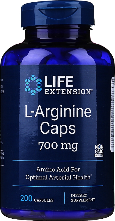 L-arginina w kapsułkach - Life Extension L-Arginine — Zdjęcie N1