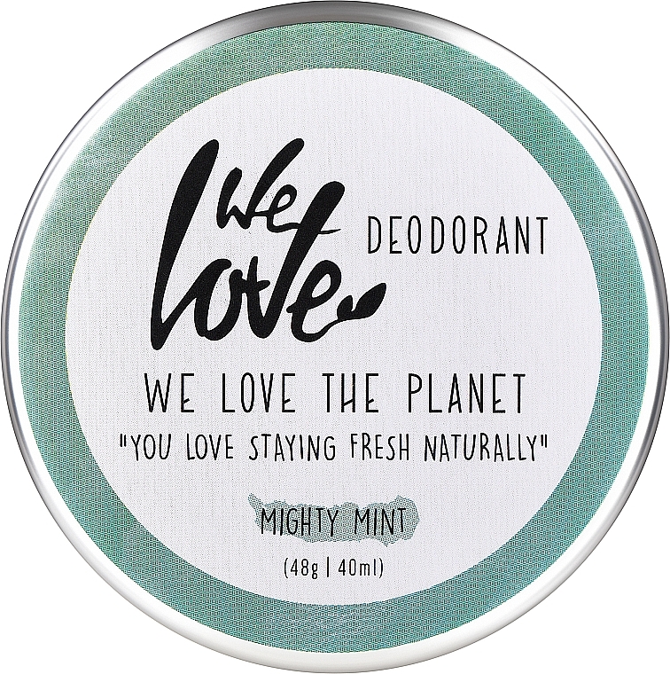 Naturalny dezodorant w kremie, Mięta - We Love The Planet Mighty Mint Cream Deodorant — Zdjęcie N1