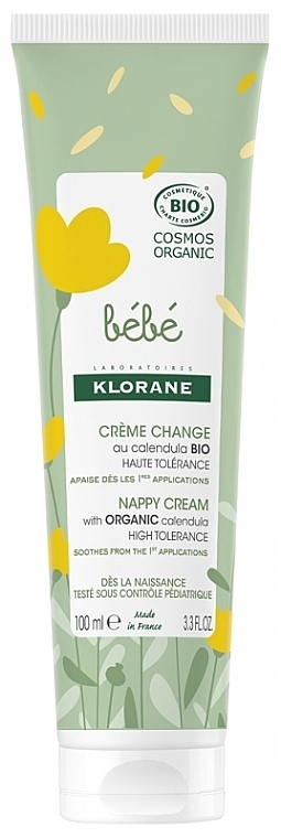 Krem pod pieluszkę dla niemowląt z organicznym nagietkiem - Klorane Bebe Nappy Cream with Organic Calendula — Zdjęcie N1