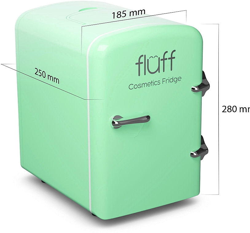 Minilodówka kosmetyczna, zielona - Fluff Cosmetic Green Fridge — Zdjęcie N3