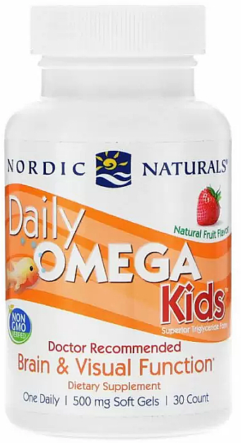 Kwasy Omega w żelowych kapsułkach dla dzieci - Nordic Naturals Daily Omega Kids — Zdjęcie N1