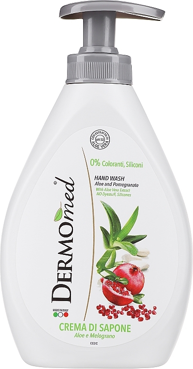 Kremowe mydło w płynie Aloes i granat - Dermomed Hand Wash Cream Soap — Zdjęcie N3