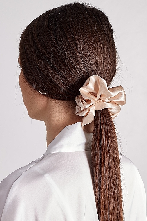 Gumka do włosów, beżowa - de Lure Scrunchie — Zdjęcie N2