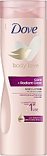 Kup Odżywczo-wygładzający wegański lotion do ciała Kokos - Dove Body Love Care + Radiant Glow Body Lotion