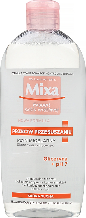 Płyn micelarny przeciw przesuszaniu - Mixa Anti-Dryness Micellar Water