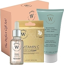 Kup Zestaw - Warda Bright & Hydrated Gift Set (oil/serum/30ml + h/cr/50ml + eye/pads/3pcs)