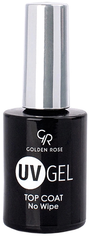 PREZENT! Top do lakieru hybrydowego bez lepkiej warstwy - Golden Rose UV Gel Top Coat No Wipe — Zdjęcie N1