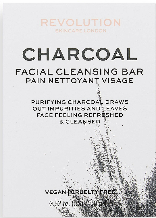 Mydło do twarzy z różową glinką - Revolution Skincare Charcoal Purifying Facial Cleansing Bar — Zdjęcie N1