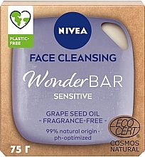 Naturalne mydełko do mycia twarzy dla skóry wrażliwej - NIVEA WonderBar Sensitive Face Cleansing — Zdjęcie N1