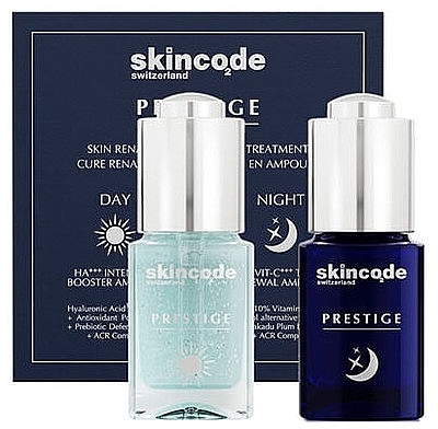 Zestaw - Skincode Prestige Skin Renaissance Ampoule Treatment(f/ser/2x15ml) — Zdjęcie N1