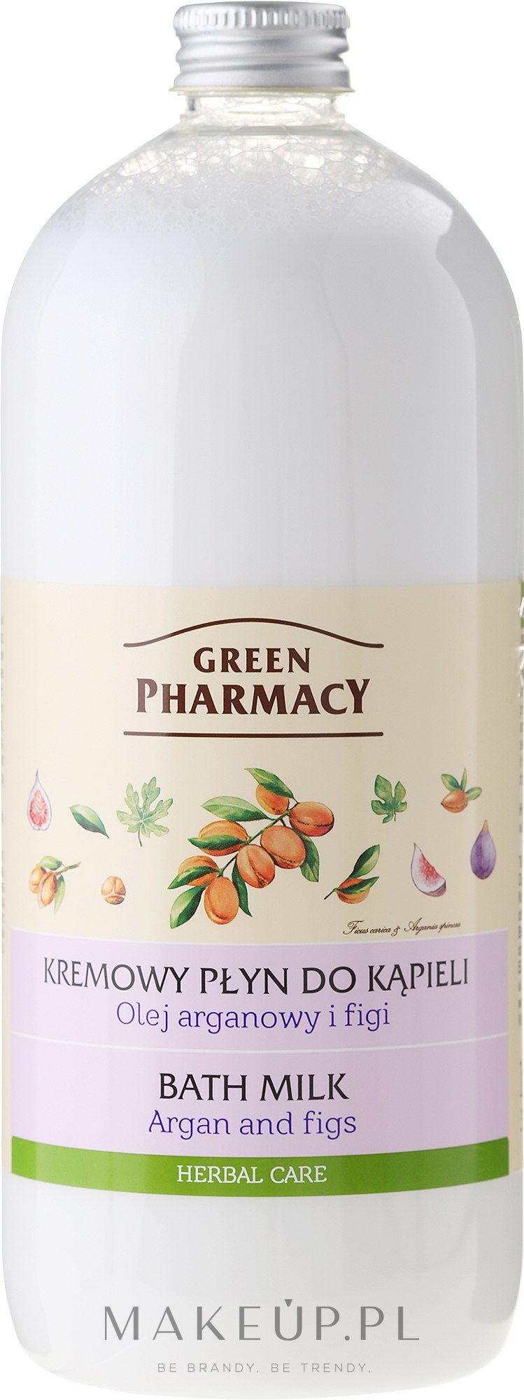 Kremowy płyn do kąpieli Olej arganowy i figi - Green Pharmacy — Zdjęcie 1000 ml