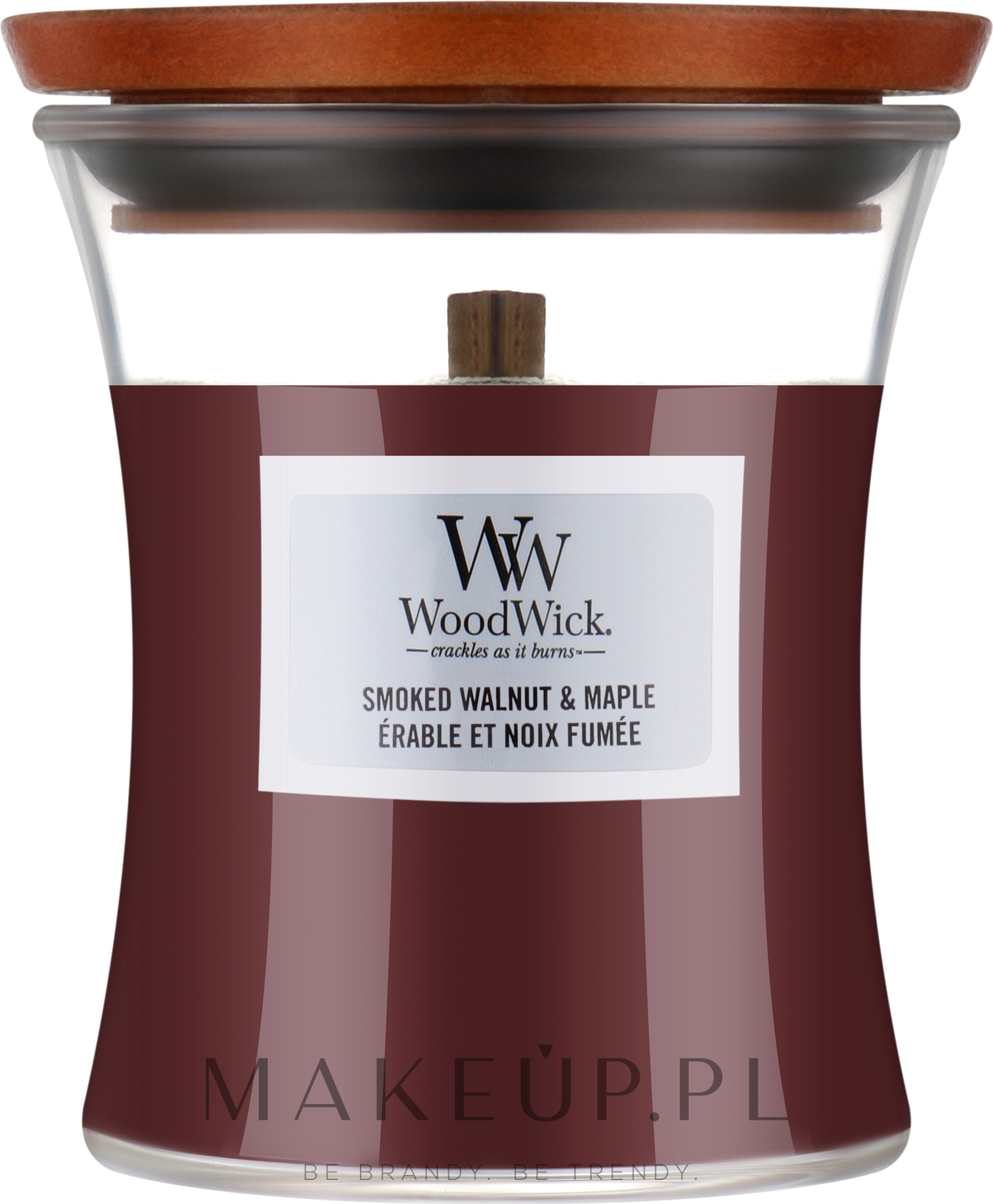 Świeca zapachowa w szkle - WoodWick Smoked Walnut & Maple — Zdjęcie 85 g
