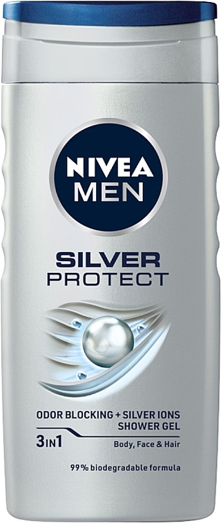 Zestaw - NIVEA MEN Silver Protect (foam/200ml + ash/balm/100ml + deo/50ml + sh/gel/250ml) — Zdjęcie N7