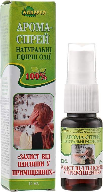 Aromatyczny spray z naturalnych olejków eterycznych Ochrona przed pleśnią w pomieszczeniach - Adverso — Zdjęcie N1