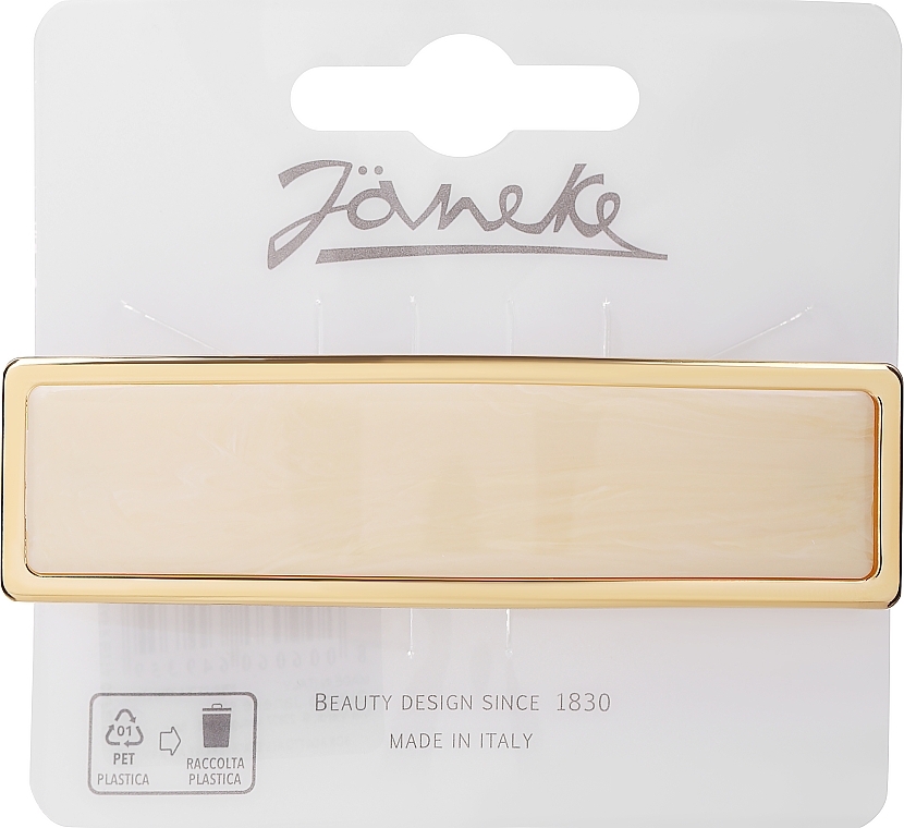 Automatyczna spinka do włosów JG45020G CRN, 9 x 2,5 cm, złoto mleczna - Janeke — Zdjęcie N1