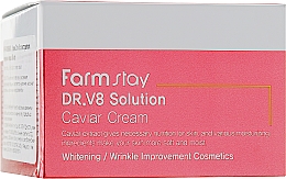 Krem do twarzy przeciw zmarszczkom o działaniu rozjaśniającym Kawior - FarmStay DR.V8 Solution Caviar Cream — Zdjęcie N2