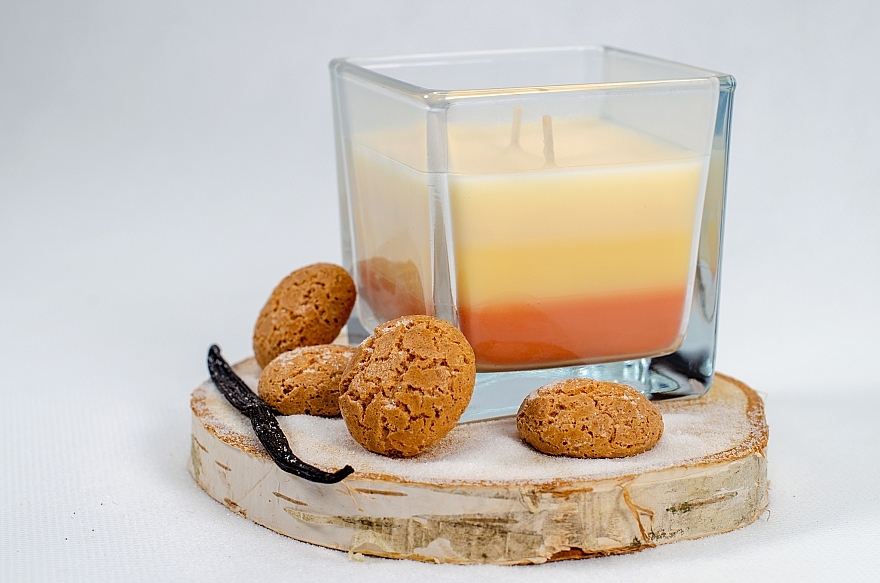 Świeca zapachowa trójwarstwowa w szkle Babeczka waniliowa - Bispol Scented Candle Vanilla Cupcake — Zdjęcie N2