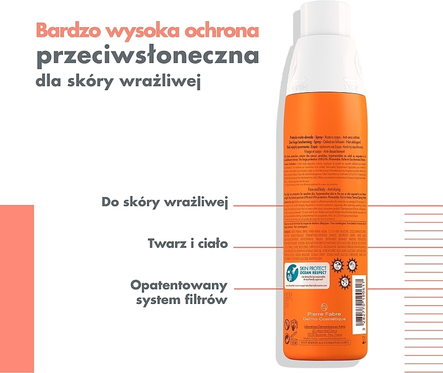 Przeciwsłoneczny spray do ciała SPF 50 - Avène Sun Very High Protection Spray — Zdjęcie N3