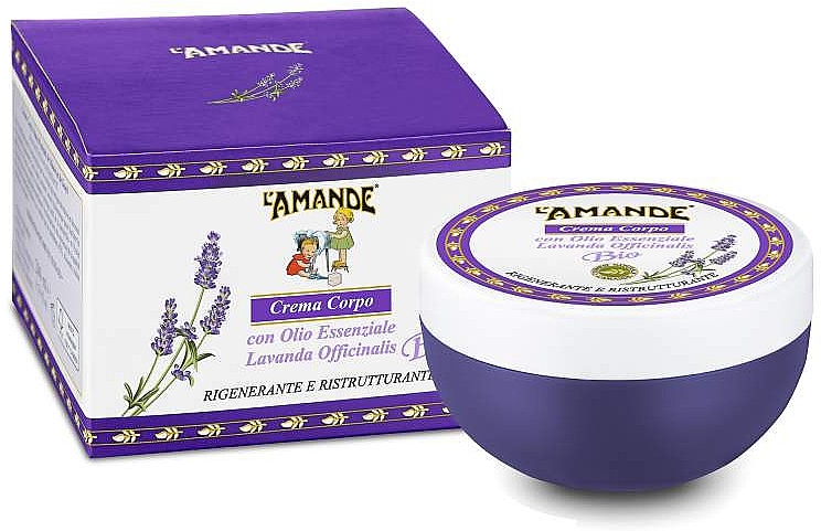 Krem do ciała z lawendą - L'Amande Body Cream Organic Piedmont Lavender — Zdjęcie N2