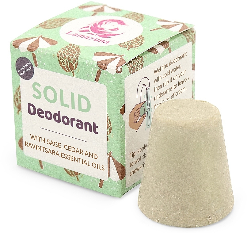 Dezodorant w kostce Szałwia, cedr i ravintsara - Lamazuna Solid Deodorant With Sage, Cedar & Ravintsara — Zdjęcie N1