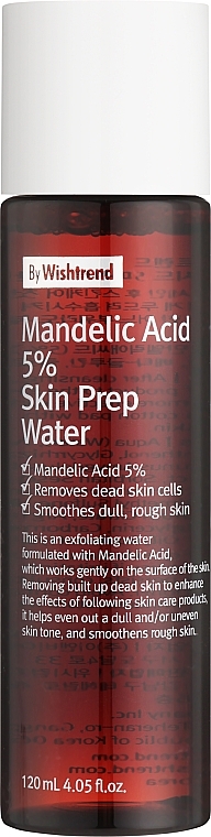 Oczyszczająca woda do twarzy z kwasem migdałowym - By Wishtrend Mandelic Acid 5% Prep Water