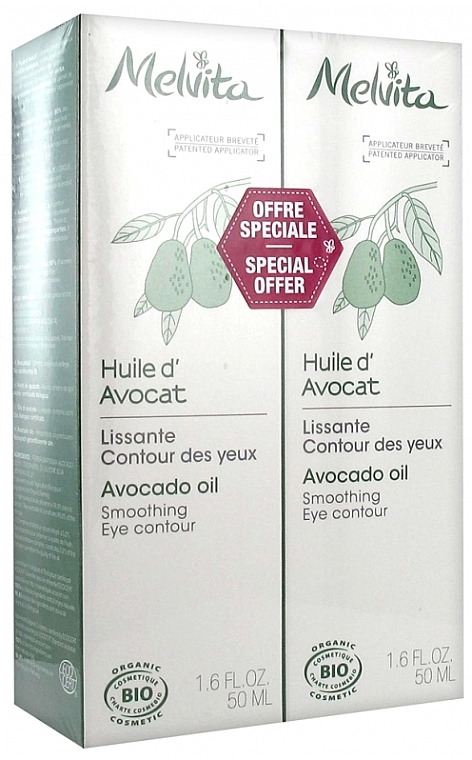 Zestaw Olej z awokado - Melvita Huiles De Beaute Avocado Oil Duo (2 x f/oil/50ml) — Zdjęcie N1