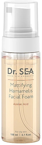 Matująca pianka do twarzy z oczarem wirginijskim - Dr.Sea Mattifying Hamamelis Facial Foam — Zdjęcie N1