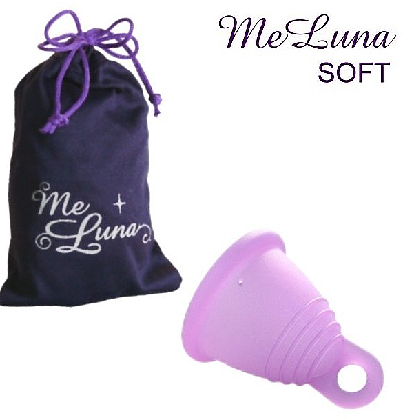 Kubeczek menstruacyjny, rozmiar XL, różowy - MeLuna Soft Shorty Menstrual Cup  — Zdjęcie N1