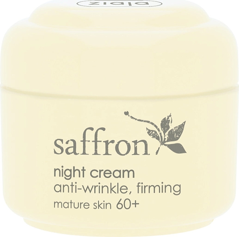 Szafranowy krem przeciwzmarszczkowy na noc - Ziaja Saffron Anti-Wrinkle Firming Night Cream 60+ — Zdjęcie N1