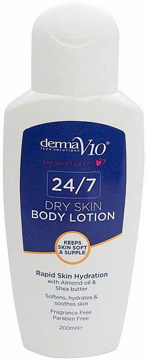 Modelujący termobalsam do ciała - Derma V10 24/7 Dry Skin Body Lotion Almond Oil — Zdjęcie N1