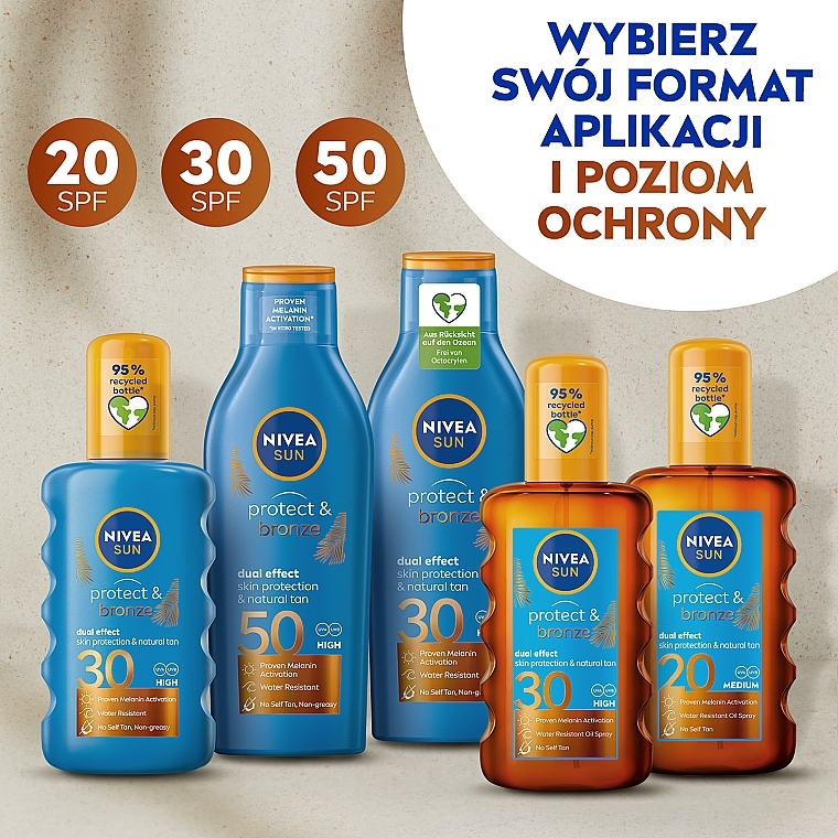 Olejek w sprayu aktywujący naturalną opaleniznę SPF 30 - NIVEA SUN Protect & Bronze — Zdjęcie N7