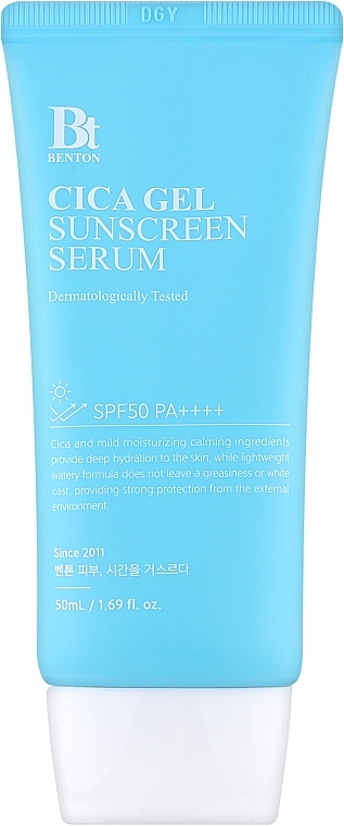 Żel-serum z filtrem przeciwsłonecznym - Benton Cica Gel Sunscreen Serum SPF50/PA++++