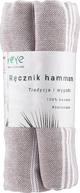 Ręcznik hammam, bawełna, beżowy - Yeye — Zdjęcie N1