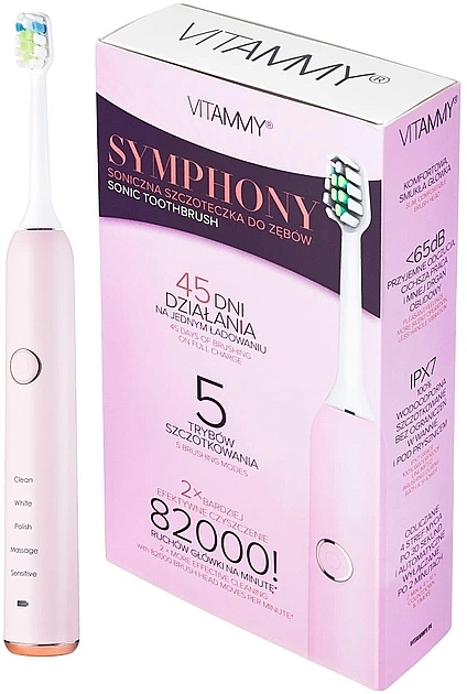 Elektryczna szczoteczka do zębów Symphony Pink - Vitammy — Zdjęcie N1