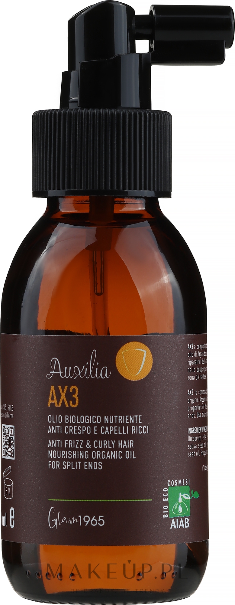 Leczniczy olejek do włosów farbowanych - Glam1965 Auxilia AX3 — Zdjęcie 100 ml