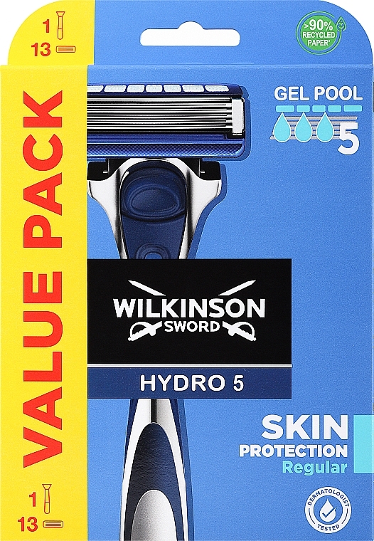 Maszynka do golenia dla mężczyzn 13 wymiennych ostrzy - Wilkinson Sword Hydro 5 Skin Protection Regular