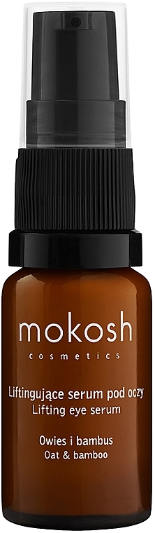 Liftingujące serum pod oczy Owies i bambus - Mokosh Cosmetics Lifting Eye Serum Oat & Bamboo — Zdjęcie N1