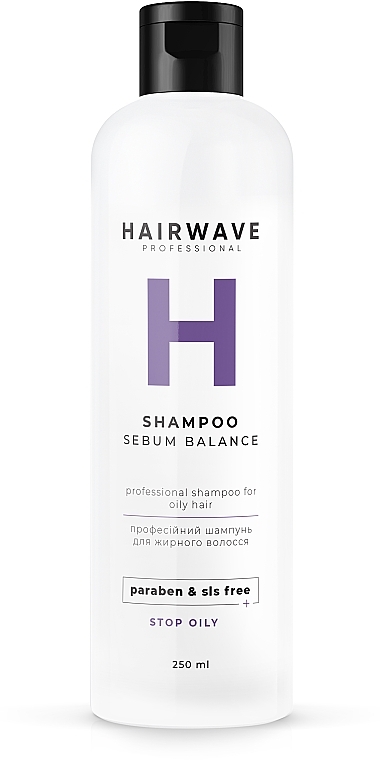 Szampon bezsiarczanowy do włosów przetłuszczających się Sebum Balance - HAIRWAVE — Zdjęcie N3